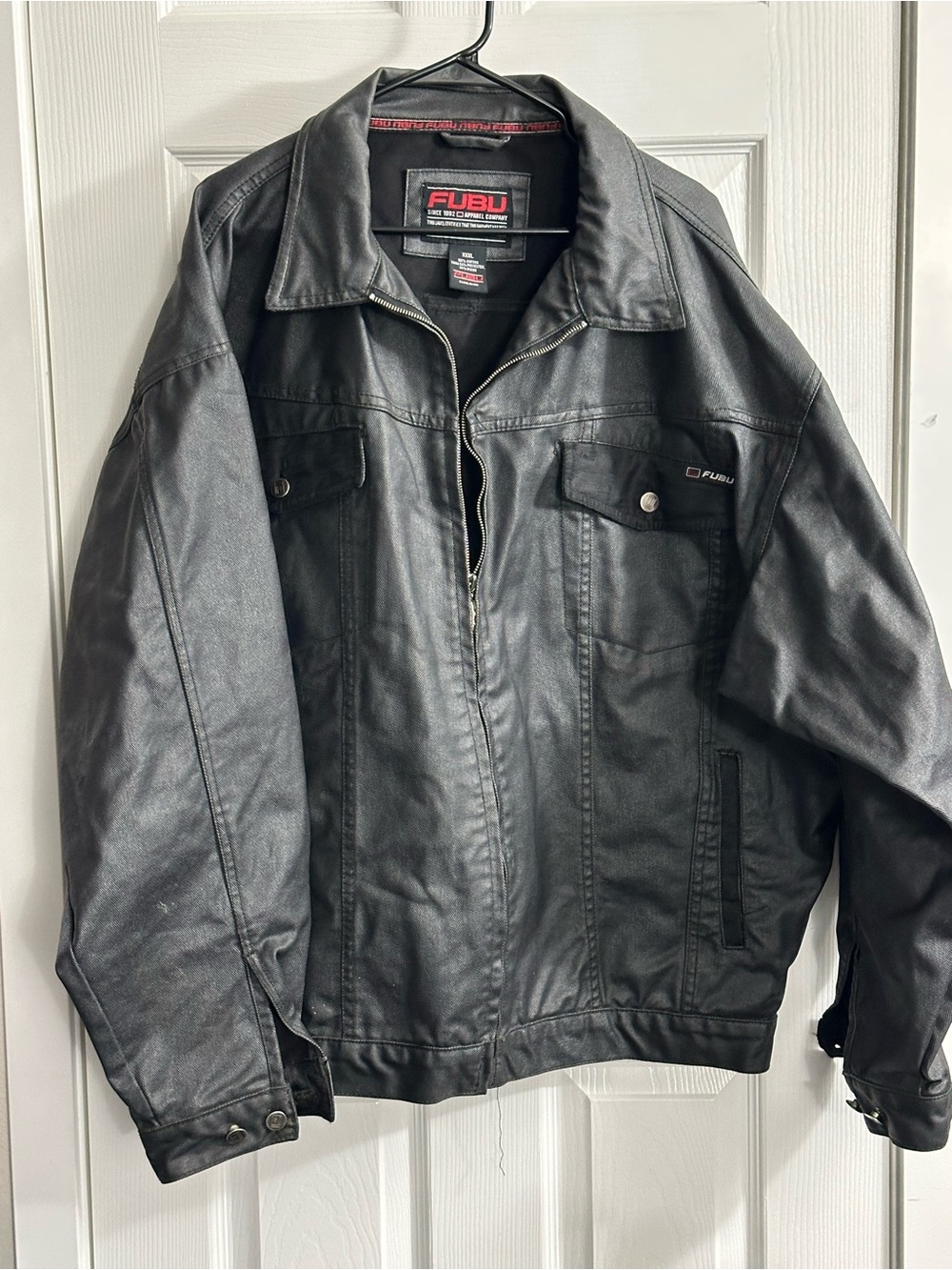 Vintage Y2K FUBU The Collection Heavyweight Black Jacket 3XL Hip Hop Streetwear